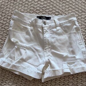 Hollister Women's Cream Jean Shorts